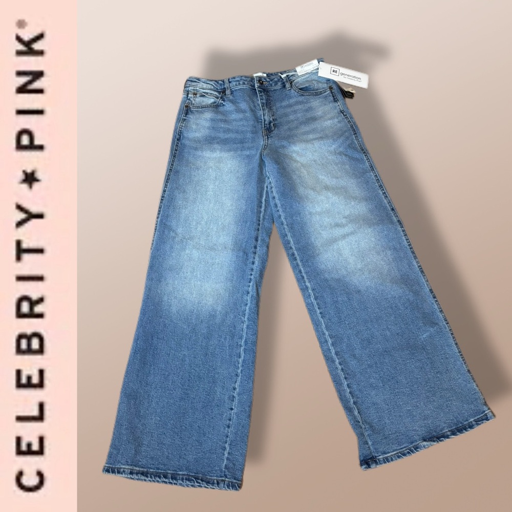 NWT Celebrity Pink REgeneration High Rise Baggy Wide Leg Jeans 13/31 - Picture 2 of 11